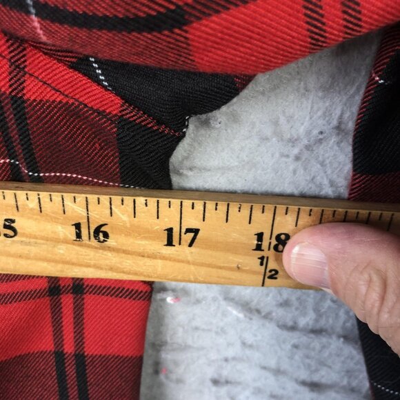 Dixxon Shirt Womens Small Red Black Plaid Flannel Long Sleeve Barrett-Jackson - Picture 6 of 16